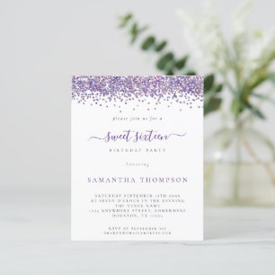Papier Invitation du Sweet sixteen de Parties scintillant