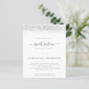 Papier Invitation du Sweet sixteen de Parties scintillant
