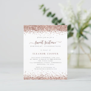 Papier Invitation du Sweet sixteen de Parties scintillant