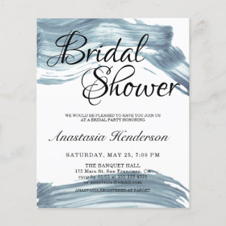 Papier Invitation Élégante De Douche Nuptiale Budget.