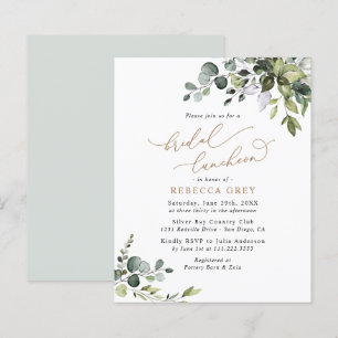 Papier Invitation élégante et végétale pour un déjeuner d