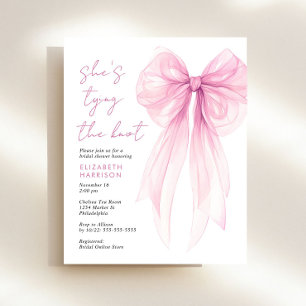 Papier Invitation Fête des mariées de coquette rose budge