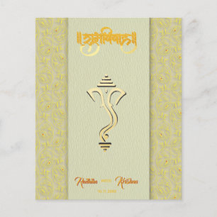 Papier Invitation Ganesha pour un mariage hindou indien à