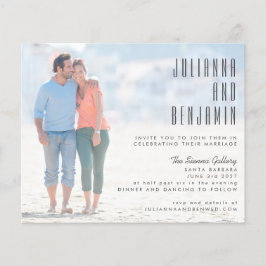 Papier Invitation horizontal du Mariage de superposition 
