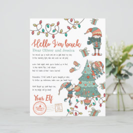 Papier Invitation Lettre de Retour de Lutin de Vacances d