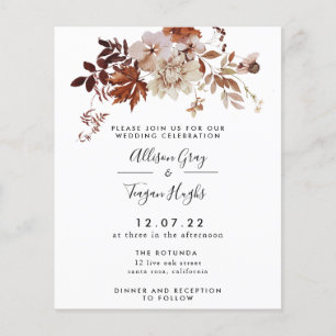 Papier Invitation mariage de automne   Budget