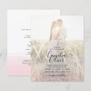 Papier Invitation Mariage Iced Pink Ombre