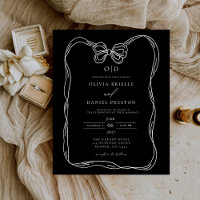 Invitation officielle à la cale noire et blanche