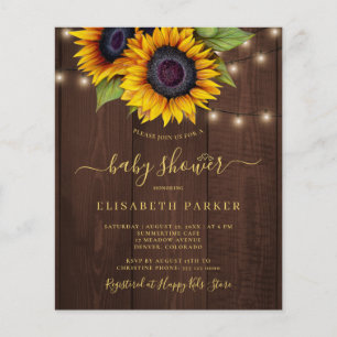 Papier Invitation pas chère et rustique pour une baby sho