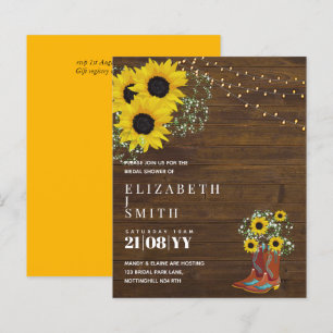 Papier Invitation pas chère pour une fête de mariage rust