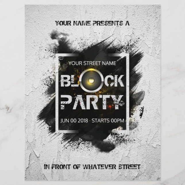 Papier Invitation personnalisée Bloc partie (Devant)