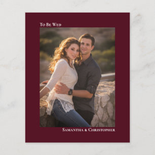 Papier Invitation photo Mariage du budget de la Bourgogne