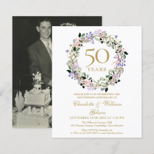 Papier Invitation photo pour le 50e anniversaire de maria