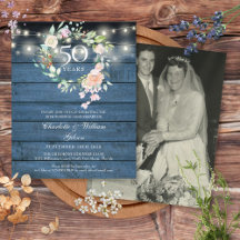 Invitation photo pour le 50e anniversaire de maria