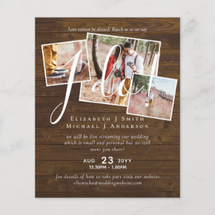 Papier INVITATION PHOTO virtuel Mariage en direct BUDGET