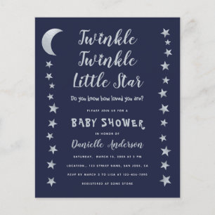 Papier Invitation pour Baby Shower à petit budget Twinkle