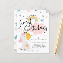 Papier Invitation pour le 1er anniversaire de la Licorne 