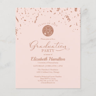 Papier Invitation pour le budget de la fête de fin d'étud