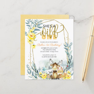 Papier Invitation pour le premier anniversaire de "Budget
