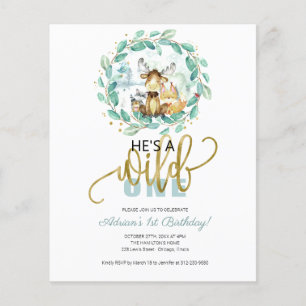 Papier Invitation pour le premier anniversaire de Budget