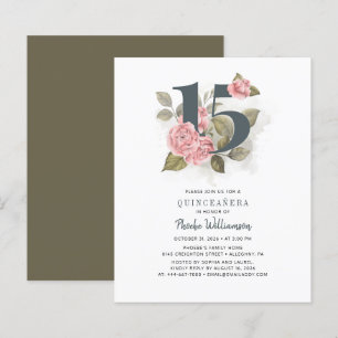 Papier Invitation pour les 15 ans de Quinceañera Budget F