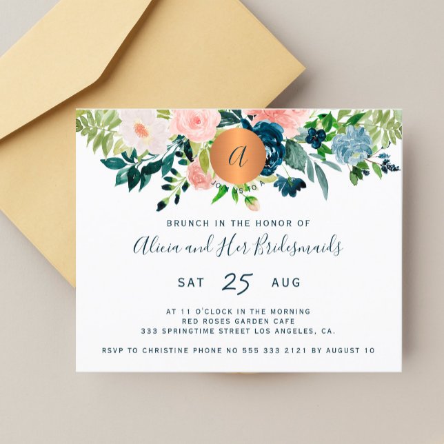 Papier Invitation pour un brunch de demoiselles d'honneur (Créateur téléchargé)