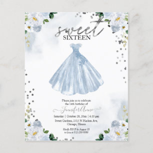 Papier Invitation pour un Sweet 16 à petit budget Robe fl