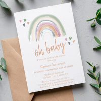 Invitation pour une Baby Shower Bohème Économique