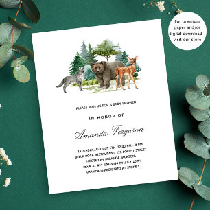 Papier Invitation pour une baby shower sur le thème des a