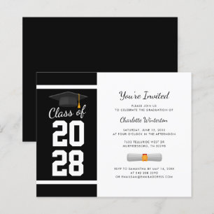 Papier Invitation pour une élégante fête de remise des di