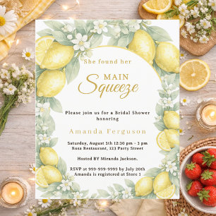 Papier Invitation pour une fête prénuptiale estivale au c