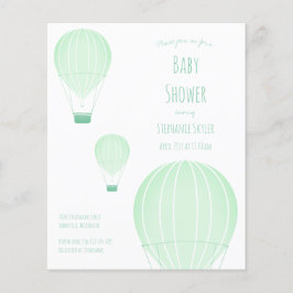 Papier Invitation sur le Baby shower à air chaud du budge