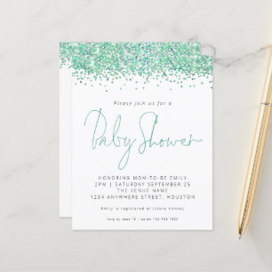 Papier Invitation sur le Baby shower de Parties scintilla