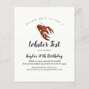 Papier Invitations à la fête du homard