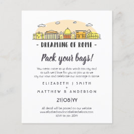 Papier Invitations budgétaires manuscrites du Mariage ROM