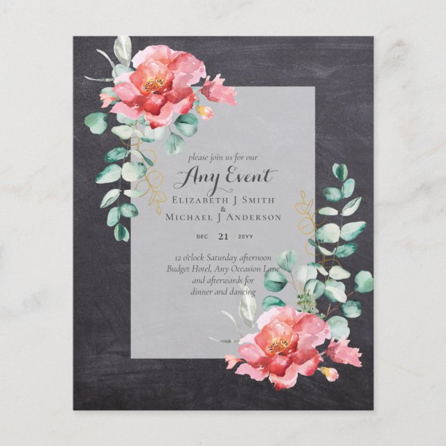 Papier INVITATIONS BUDGÉTAIRES - TOUT ÉVÉNEMENT - Double  (Devant)