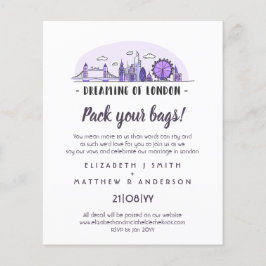 Papier Invitations de budget dessinés par le Mariage Skyl