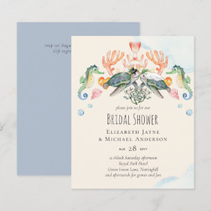 Papier Invitations de Fête des mariées Mariage de tortue 