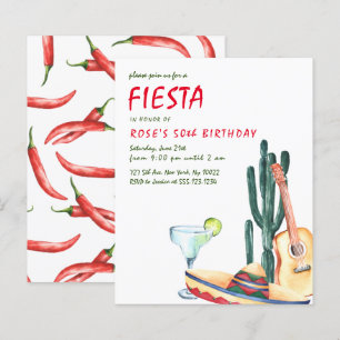 Papier Invitations de fête Fiesta Budget