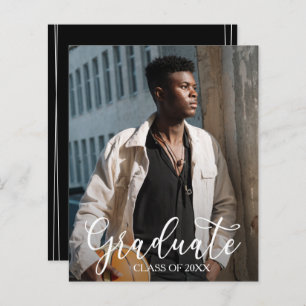 Papier Invitations de graduation photo verticale du budge