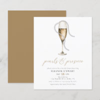 Invitations de la Fête des mariées Budget Pearls e