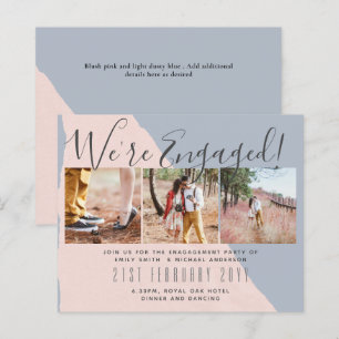 Papier Invitations de la partie d'engagement de PHOTO con