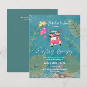 Papier Invitations de mariage à budget Drive-BY - Couple 