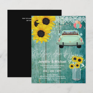 Papier Invitations de mariage à budget Drive-BY - Couple 