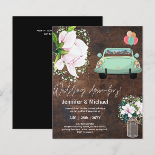 Papier Invitations de mariage à budget Drive-BY - Couple