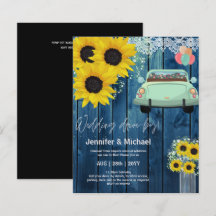 Invitations de mariage à budget Drive-BY - Couple 