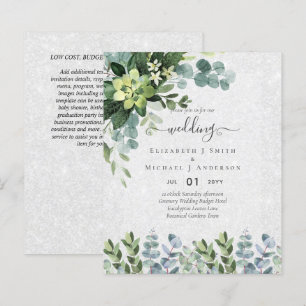 PAPIER INVITATIONS DE MARIAGE BUDGÉTAIRE DATES D'ÉPARGNE