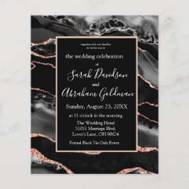 Papier Invitations de mariage de l'âge noir du budget per