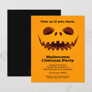 Papier Invitations d'Halloween Jack o' Lantern Budget