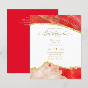Papier Invitations du BAT MITZVAH de Parties scintillant